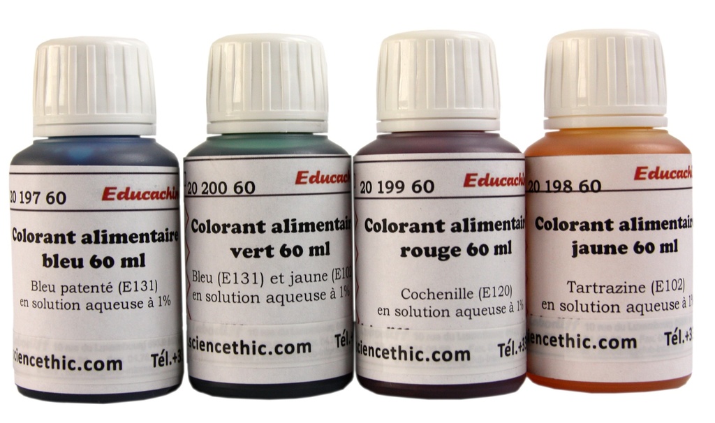 Colorants alimentaires (lot de 4)