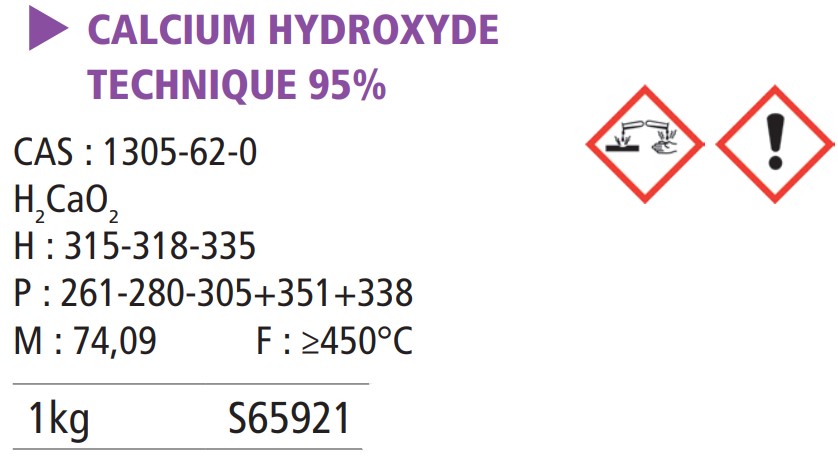 Calcium hydroxyde TP - 1 kg