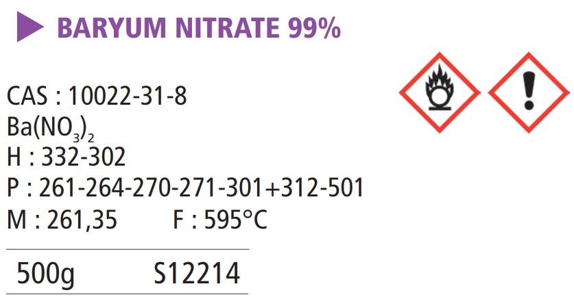 Baryum nitrate - 500 g 