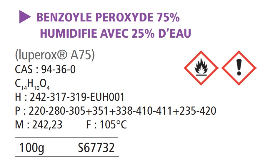 Benzoyle peroxyde pur - 100 g 