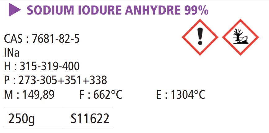 Sodium iodure - 250 g 