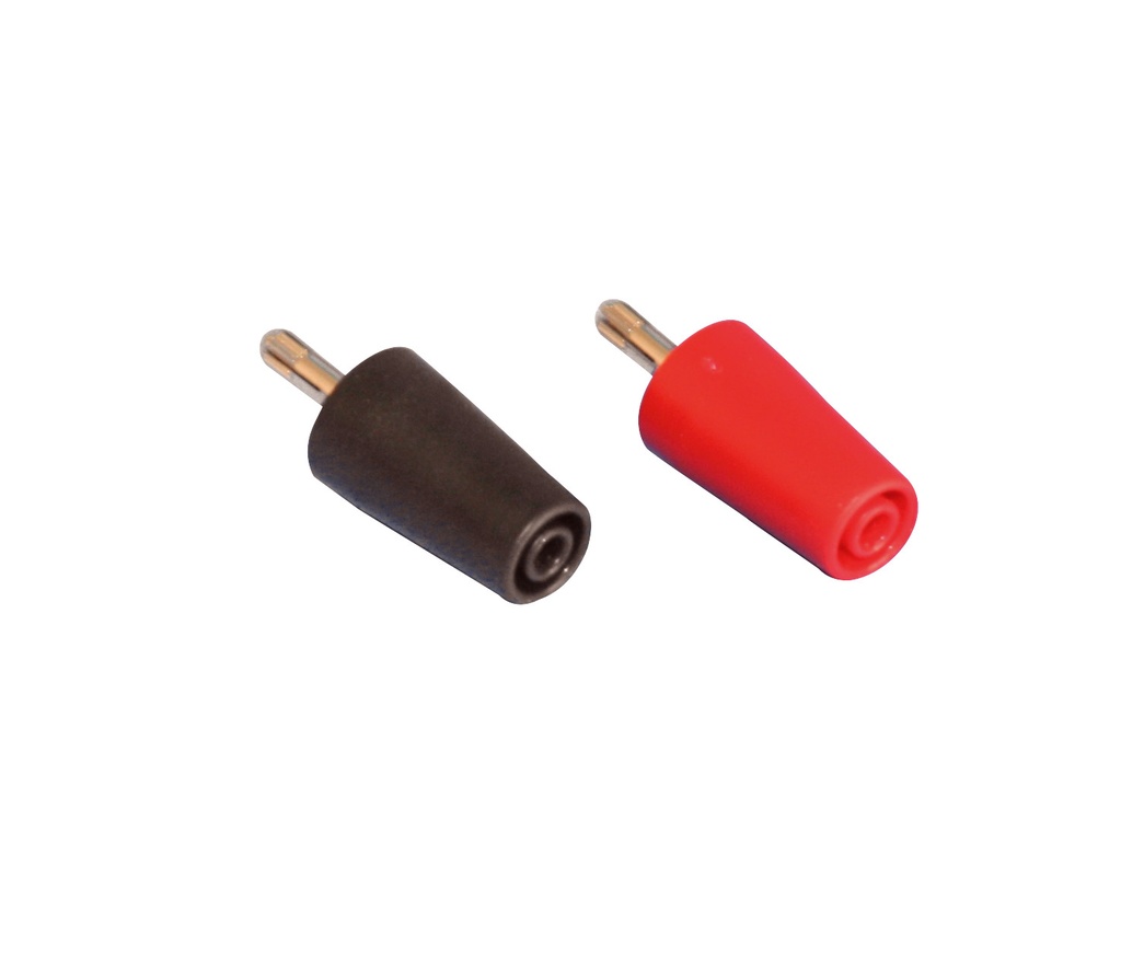 [#400043-S62719R] Adaptateur banane de sécurité double-puits (Rouge)