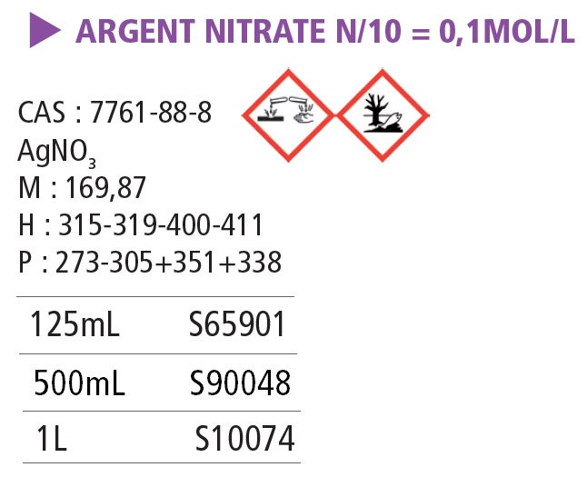 Argent nitrate en solution
