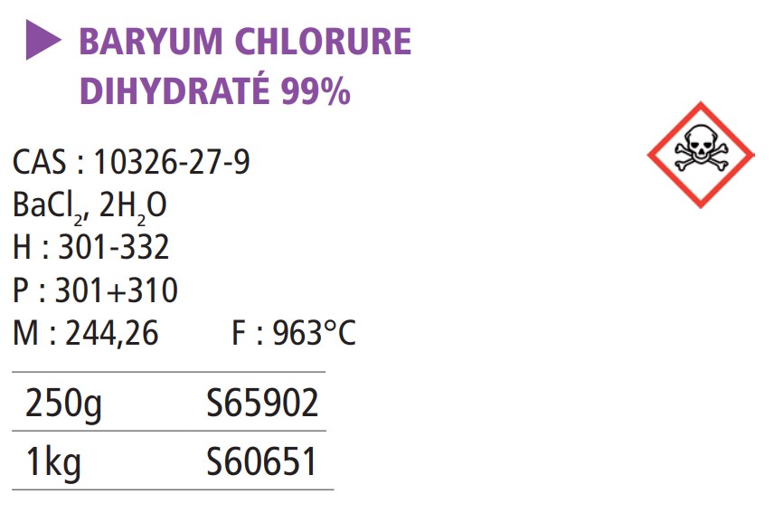 Baryum chlorure solide