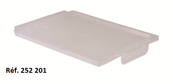 [#252201-S03429] Bac - accessoires Gratnells® (Couvercle Translucide 284x430x32 mm)