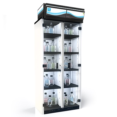 [250127-S03446] Armoire 2 compartiments Captair 834 SMART Erlab (filtre AS - 10 étagères bac de rétention)