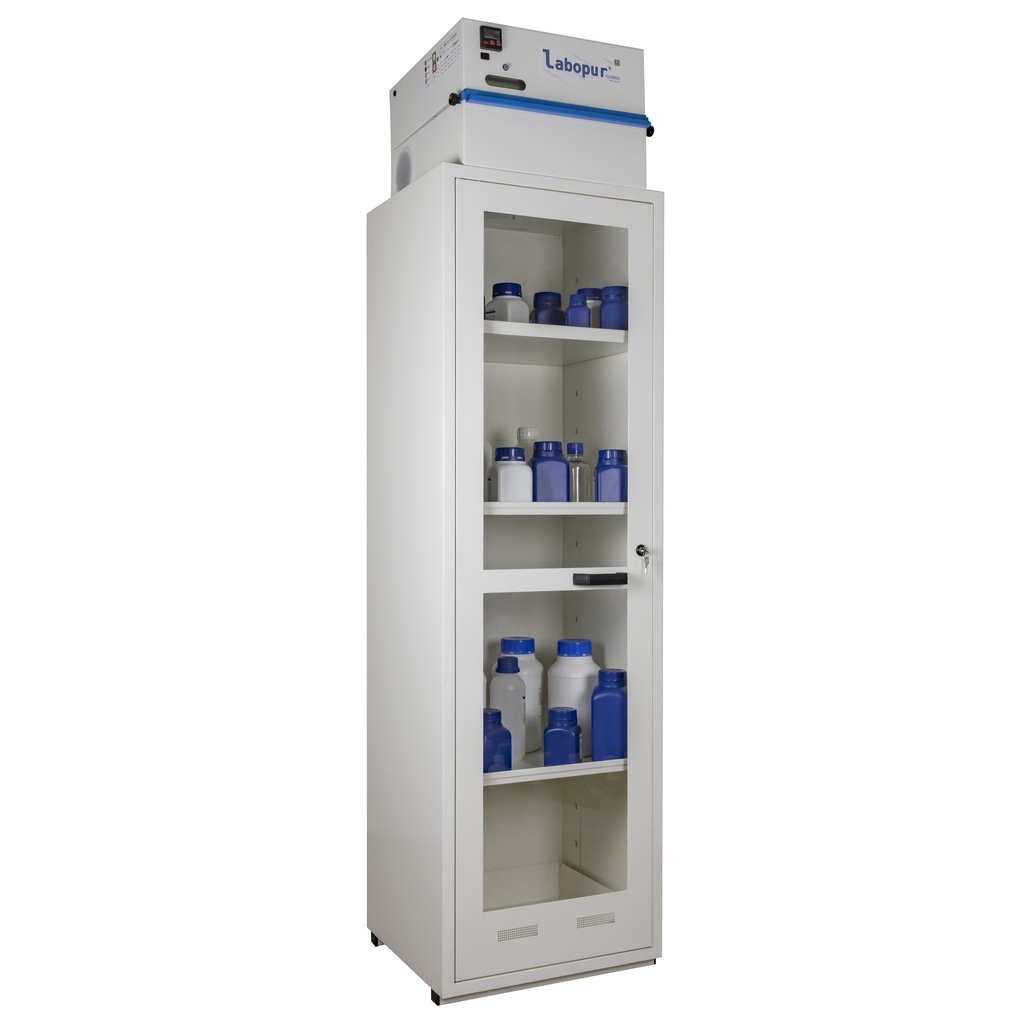 [250033-S66241] Armoire de sûreté à ventilation filtrante Trionyx - 2135 mm x 545 mm (1 porte vitrée - Largeur 560 mm - 150 L)
