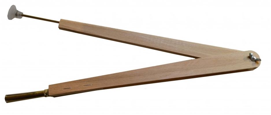 Compas en bois à ventouse pour craie 40 cm