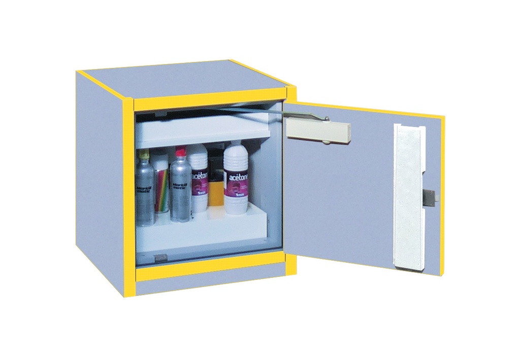 [S68774] Armoire de sécurité pour produits inflammables 30 minutes (Série 3030) Trionyx (3031E Armoire sous paillasse 1 porte - H 635 x L 605 x P 630 mm)