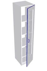 [S64290] Armoire à portes vitrées (450 - L412 x P494 x H1963 mm)