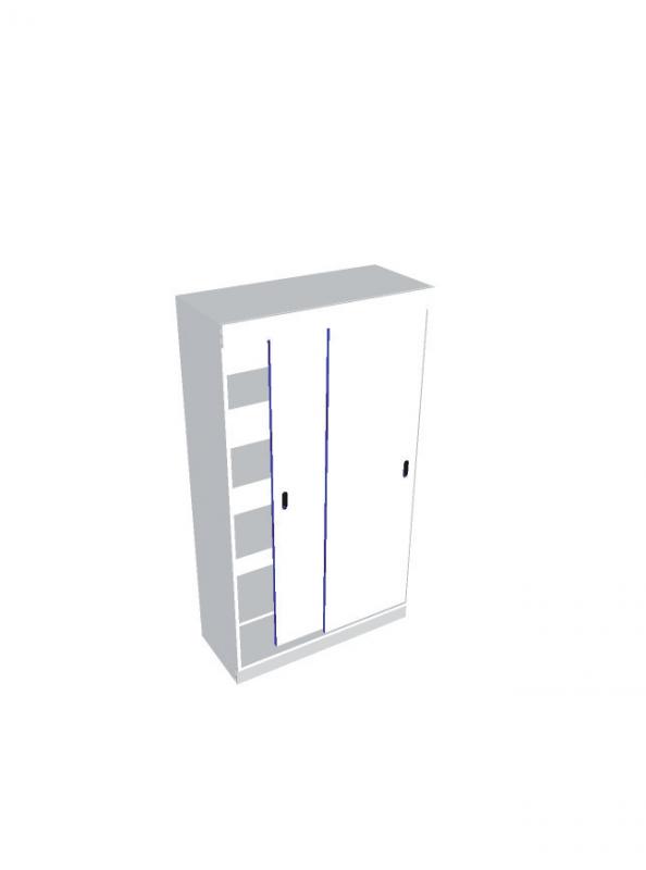 [S63013] Armoire à portes coulissantes (900 - L823 x P475 x H1963 mm)