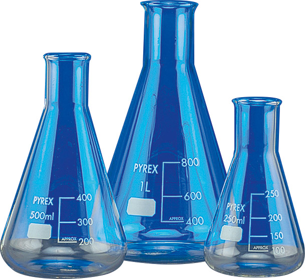 [504014-S51708] Erlenmeyer - col étroit - Pyrex® (50 mL)
