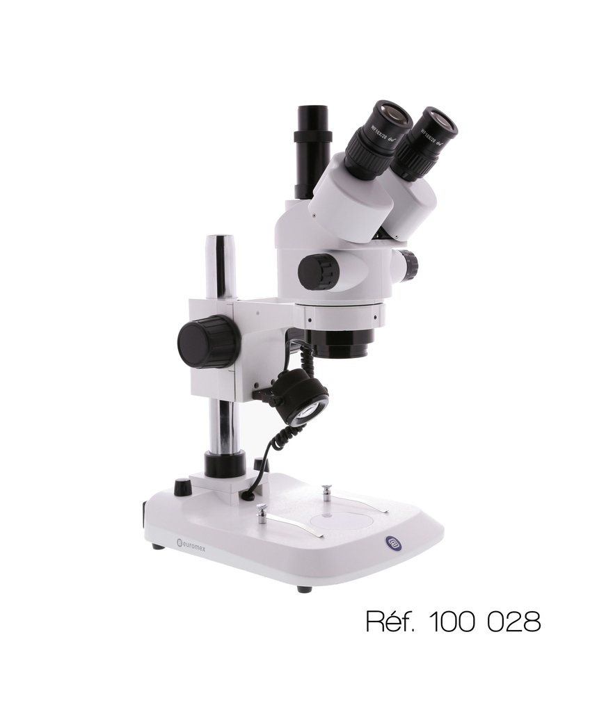 [100028-S01367] Loupe trinoculaire StéréoBlue avec Zoom stéréo x7 à x45 - Euromex (Colonne)
