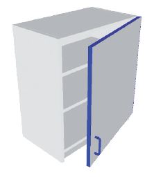 [S62939] Meuble haut à portes battantes (600 - L598mm)