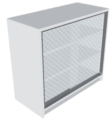 Meuble haut à portes coulissantes vitrées