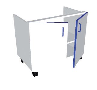 [S62919] Meuble sous-cuve (600 - L598mm)