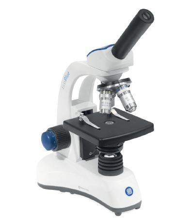 [S67158] Microscope monoculaire - Platine valets - EcoBlue - Euromex (x40 à x600)