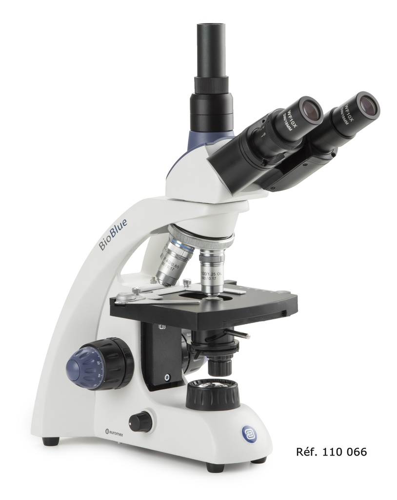 [110066-S68402] Microscope trinoculaire BioBlue - Euromex (x40 à x600)