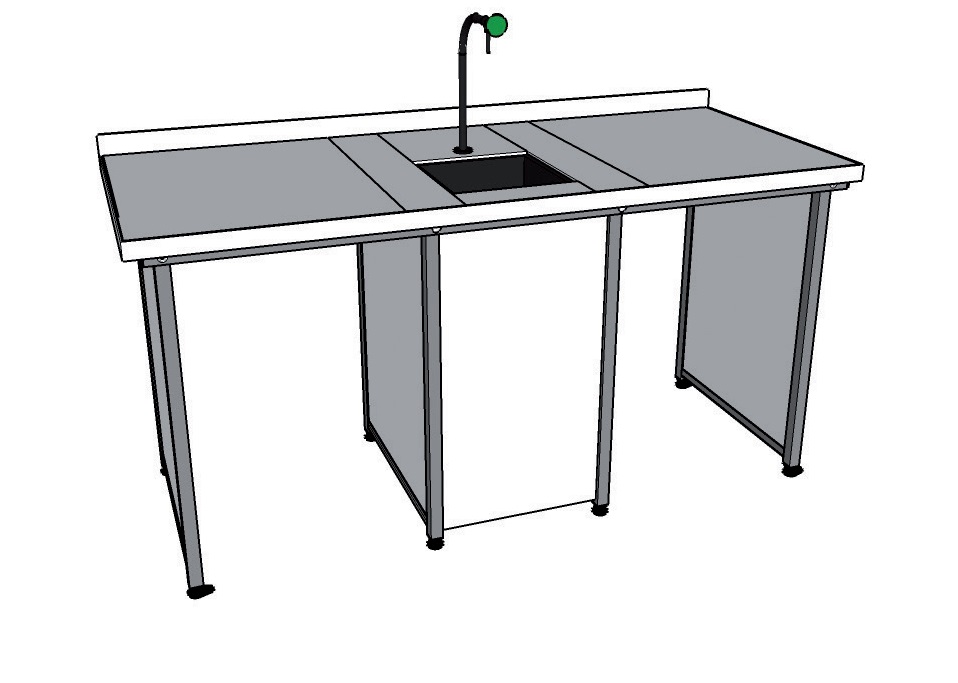 Paillasse élèves humide / 2-3 élèves