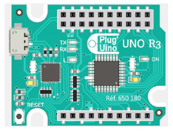[#650180-S03080] Carte nue microcontrôleur Plug'Uino® R3 