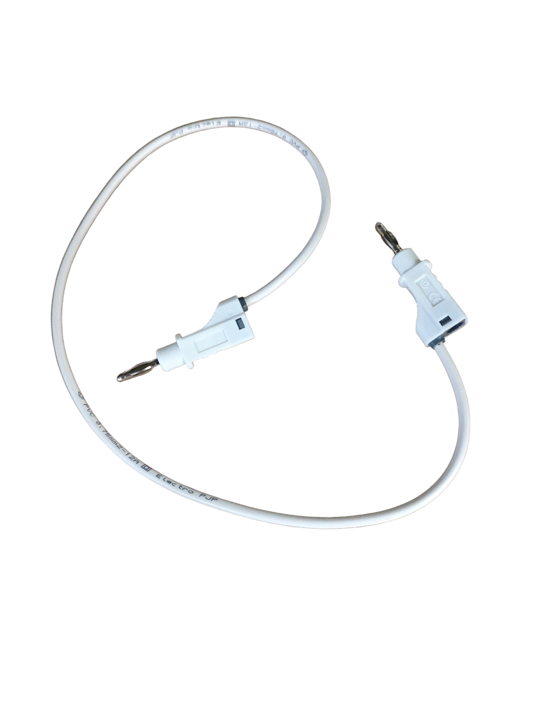 Cordon labo PVC RA non isolé 50 cm blanc