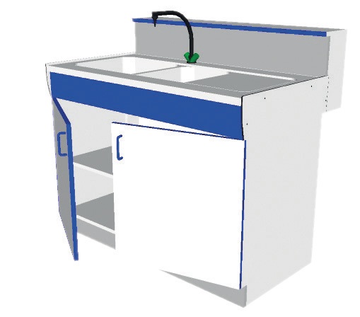 Meuble double bac