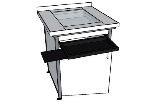 Paillasse élèves sèche exao / 1 élève plot exao