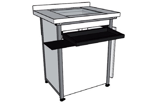 Paillasse élèves sèche exao / 1 élève plot exao profondeur 600