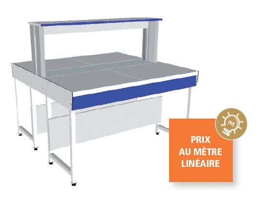 Paillasse centrale  (le mètre linéaire)