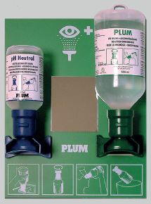 [#460068-S85087] Station murale combi pour lavage oeil (poussière + acide-base)