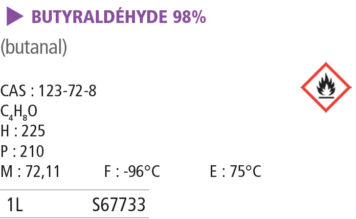 Butyraldehyde 98% 1 L