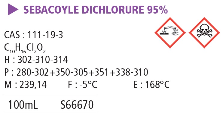 Sebacoyle dichlorure 95% 100 mL