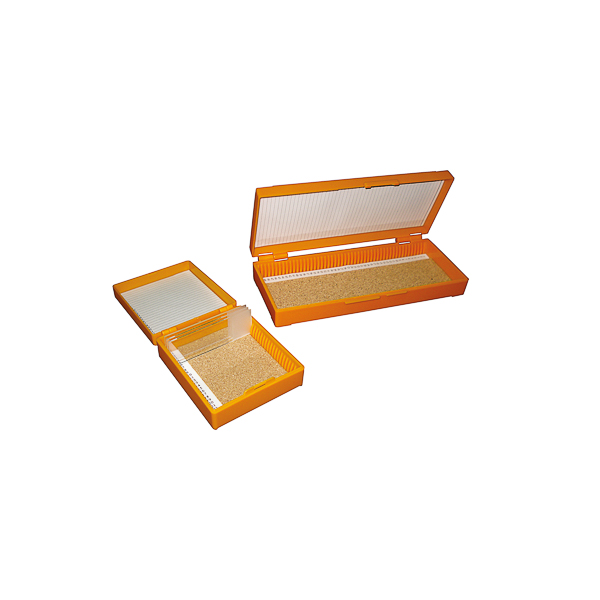 [118036-S67047] Boîte de rangement en plastique pour préparations microscopiques (12)