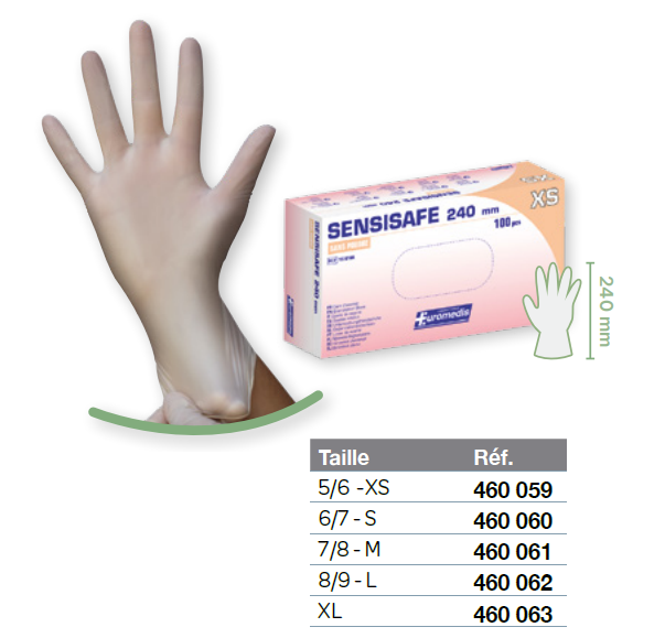 Gants de protection à usage unique en vinyle sans poudre - Boîte de 100