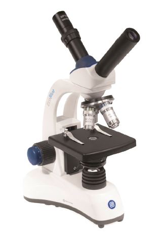 Microscope x400 avec tête à discussion - chariot EcoBlue Euromex