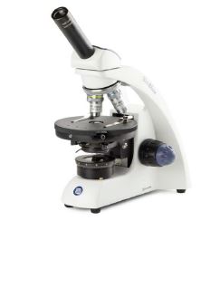 [S01320] Microscope polarisant monoculaire  x4x10x40 semi plan BioBlue Euromex (LED HAL)