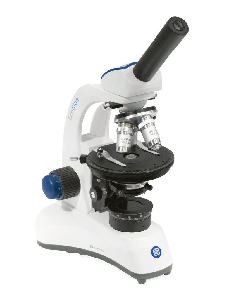 Microscope polarisant LED HAL x4x10x40 EcoBlue Euromex