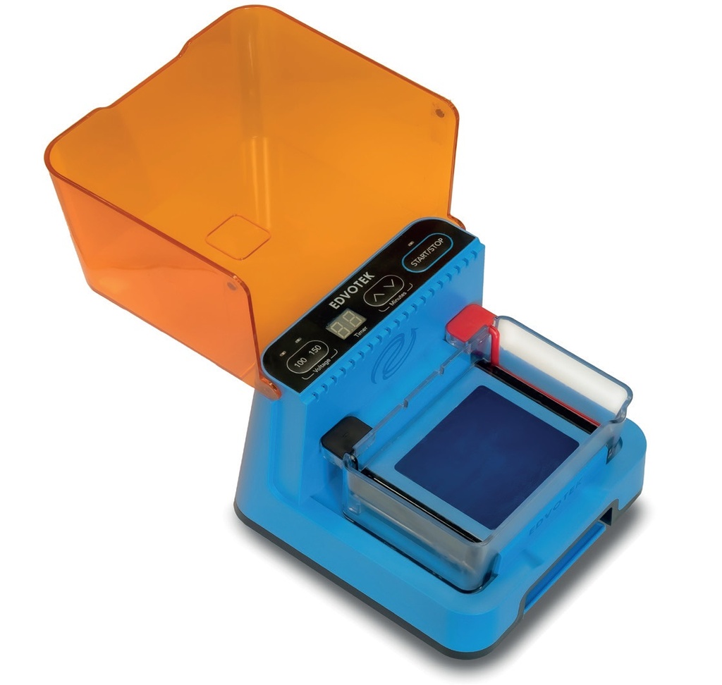 [025016-S01386] Edge Edvotek : Cuve à électrophorèse avec alimentation et transilluminateur intégrés