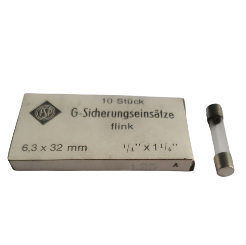 Fusibles rapides en verre 6.35x32 mm 1.25 A 250 V - Paquet de 10
