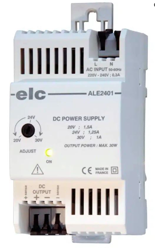 Alimentation ELC ALE2401 (pour rail DIN) ajustable de 20 à 30 V - 30 W