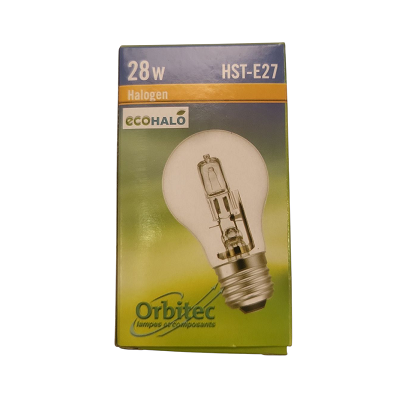 Ampoule halogène E27 220V 28W à l'unité