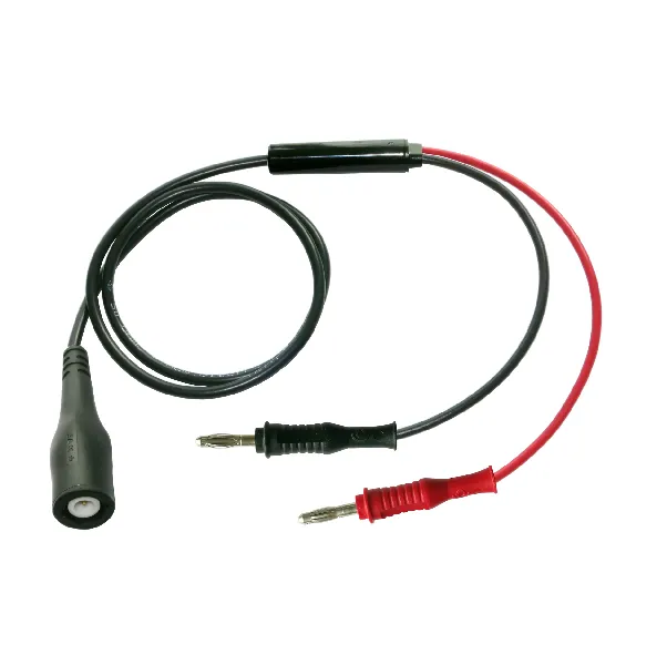 Cordon BNC mâle noir - fiches bananes non isolées - 50 Ohms - 100 cm