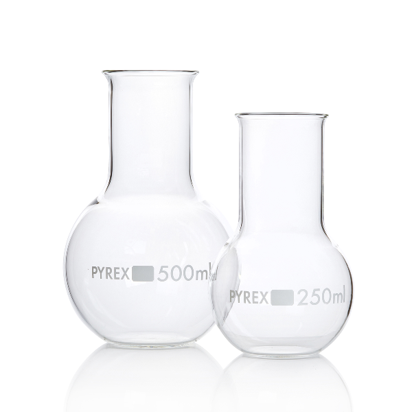 Ballon Pyrex® - Fond plat - Col large - 1000 mL