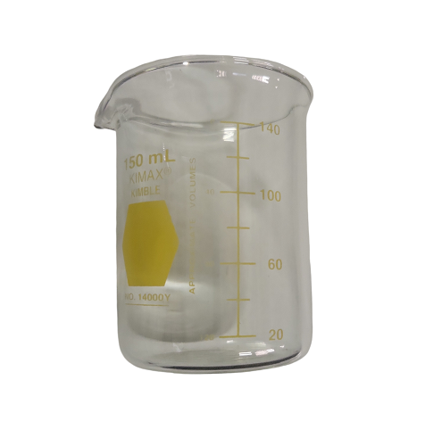 Bécher KIMAX® - Forme Basse - Couleur jaune- 150 mL - Lot de 12