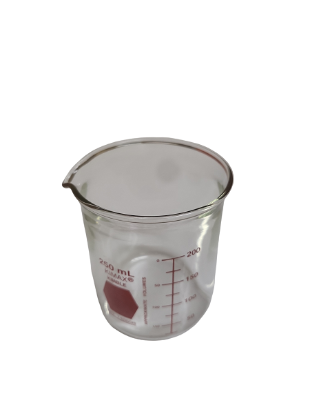 Bécher KIMAX® - Forme Basse - Couleur rouge- 250mL - Lot de 12