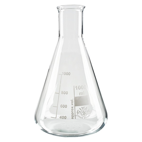 Fiole erlenmeyer à bouchon 1000ml