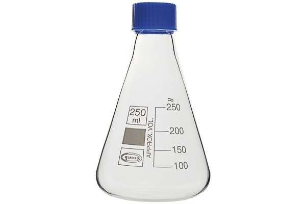 Fiole erlenmeyer à bouchon 250ml