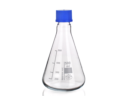 Fiole erlenmeyer à bouchon 500ml