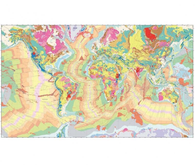 MONDE A 35 ( EX CARTE GEOLOGIQUE DU MONDE )