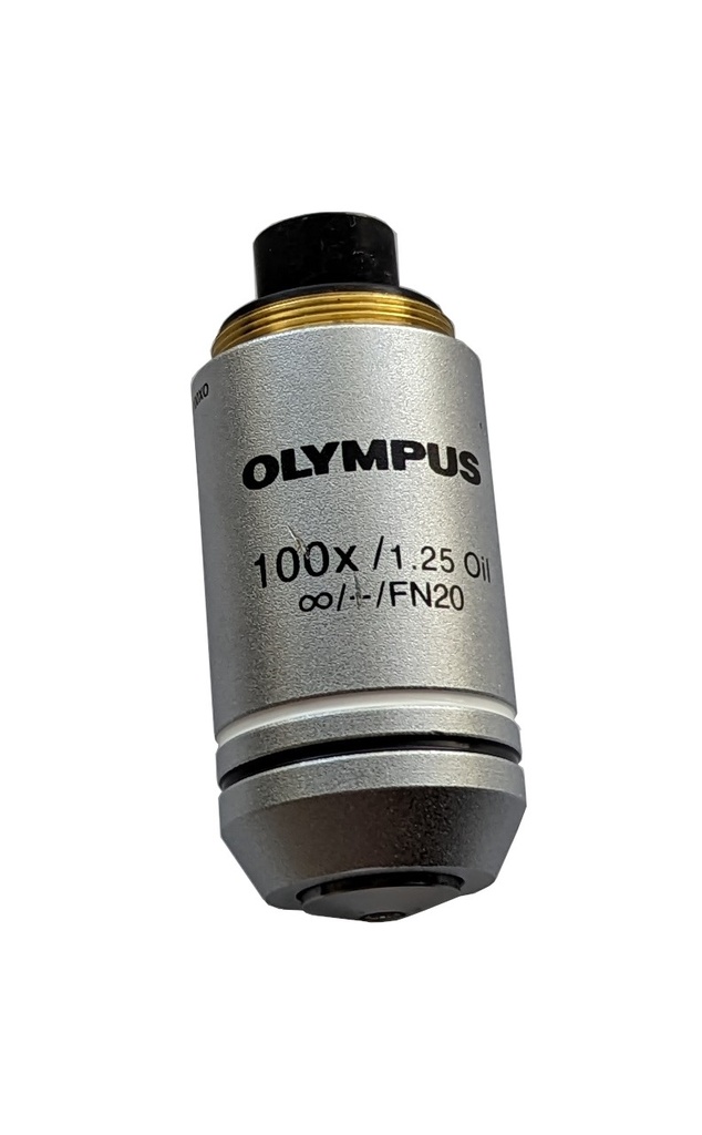 Objectif Plan Achromatique 100x/O.N 1.25 à immersion corrigé à l'infini pour microscope Olympus CX